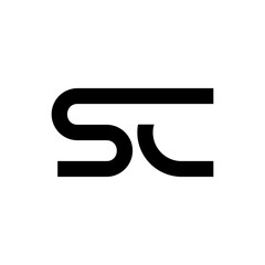 SC Letter Initial Logo Design Template Vector Illustration