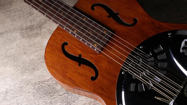 Vintage Resonator acoustic dobro blues guitar.