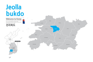 8.Jeollabuk-do, Jeollabuk-do, map, Korea, Korea, Korea, city, map,