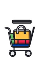 Shopping Cart with Bags - Online Purchase