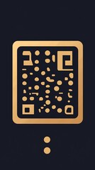QR Code Display, Dark Background