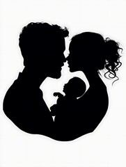 Family Silhouette Portrait