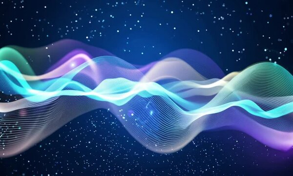 abstract blue background with waves