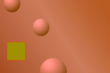 Abstract geometric shapes including triangles and circles arranged in an artistic pattern on a light brown background.
