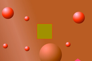 Vibrant geometric shapes contrast of circles, triangles and squares on dark canvas