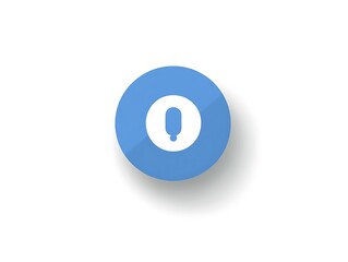 Blue Microphone Icon.
