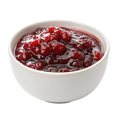 Jars with freshly homemade cherry jam sour cherry jam