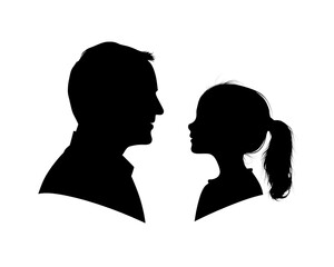 Father and Daughter Silhouettes