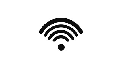 Wireless Signal Icon on White Background