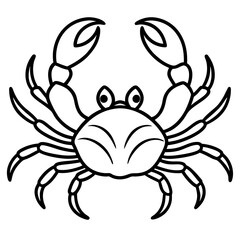 vector illustration of a crab