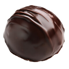 Dark Chocolate Truffle PNG – Smooth and Glossy Round Confection with Rich Texture for Dessert and Gourmet Food Photography