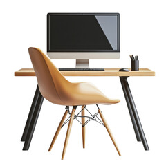 Modern Home Office Setup Stylish Desk Chair Computer