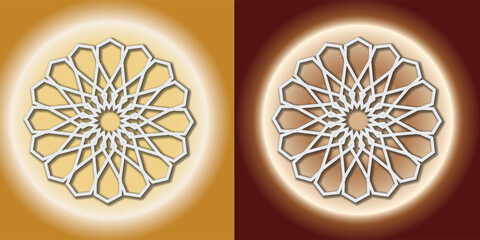 Islamic geometric pattern with gradient background.EPS 10