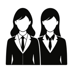 Avatar Silhouette Icon Set Multiple Male and Female Avatar Profile Icons Black Silhouette and Outline User Icons Featuring Two or Three Figures for Corporate Social Media and Web Design