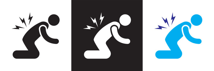 Sickness icon.  Vector illustration. isolated on white and black background. EPS 10