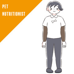 動物に関わる職業の女性のイラスト