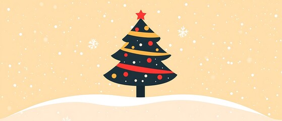 Winter Christmas Tree Landscape