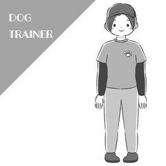 動物に関わる職業の女性のイラスト