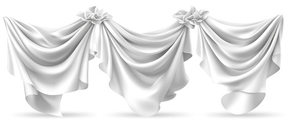 Draped Fabric Display Isolated