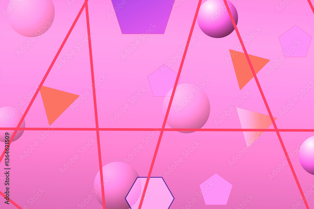 Fototapete geometric pattern with repeating geometric shapes and circles to create a creative background.