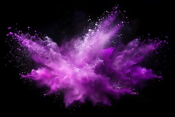 Purple cloud of powdery substance
