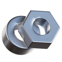 Nut Bolt 3D Illustration