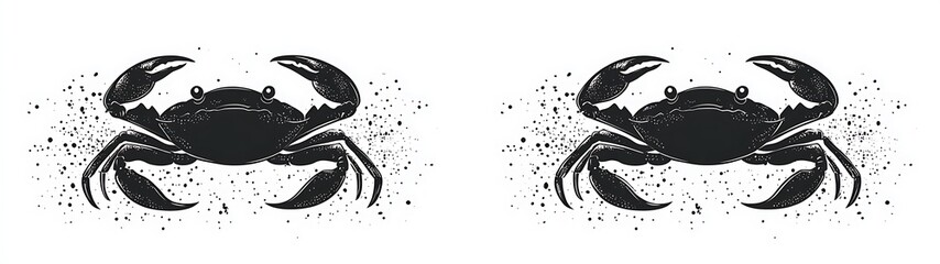 Crab Silhouette Design.