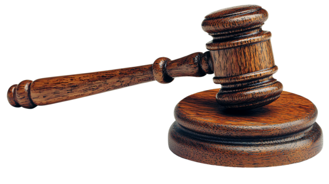 Legal action courtroom gavel judicial setting wooden hammer justice environment focused viewpoint