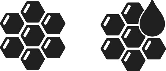 Bee honey sign icon vector graphic illustration