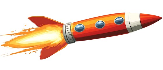 Rocket Launch Illustration