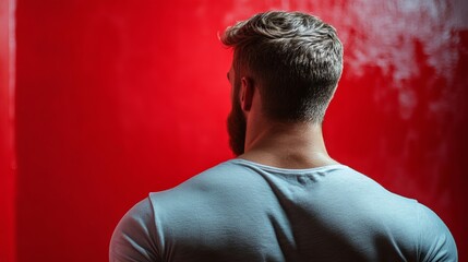 Elegant Man chalking hands before throw at axe throwing lane intense preparation before impact 