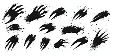 Obraz premium Dark Ink Splatter Marks