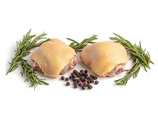 Raw Chicken Thighs with Herbs & Spices