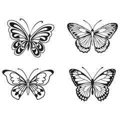 Butterfly vector silhouette