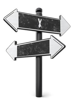Directional Signs, Choices,  Road,  White Background