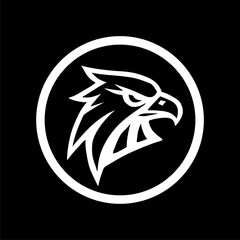 Fototapeta premium eagle head logo isolated on transparent background