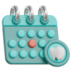 Dental Schedule 3D Illustration