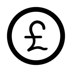 Pound currency coin icon. Pound sterling coin symbol.Flat vector illustration design.