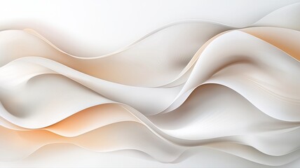 Fototapeta premium Abstract waves in soft hues create a flowing, elegant design perfect for backgrounds and creative projects.