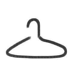 Fototapeta premium Black clothes hanger