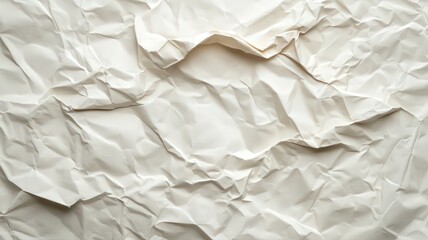 Obraz premium Crumpled Off-White Paper Texture Background