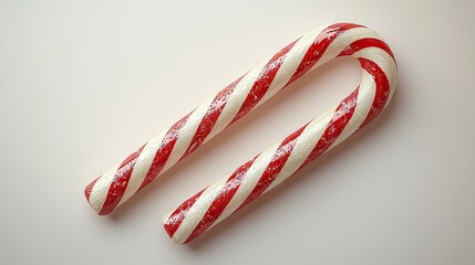 Candy Cane on a Light Background