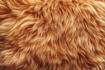 Fototapeta premium Soft and fluffy orange fur displayed on a textured surface in natural light at a cozy indoor setting