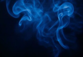 Obraz premium blue smoke on black