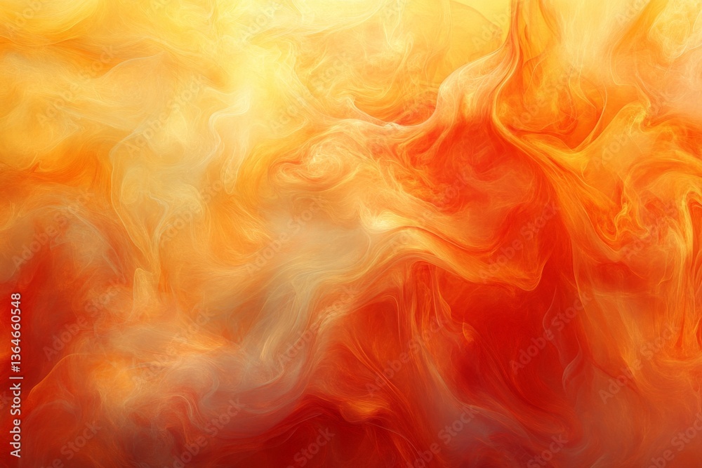 Fototapete Vibrant abstract pattern of swirling orange and yellow hues creating a dynamic visual effect