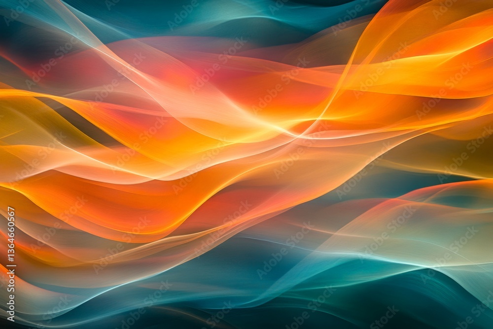 Aufkleber fluid movement of vibrant colors swirling together in a captivating abstract design