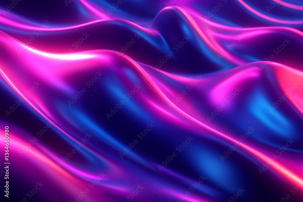 Aufkleber Colorful abstract waves of fabric create a mesmerizing visual effect with light and shadows