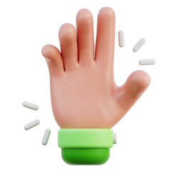 Obraz premium Ask hand gesture 3D Illustration