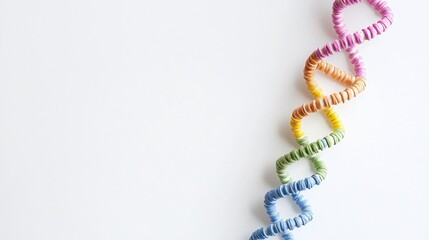Human DNA strand woven with threads of cultural heritage