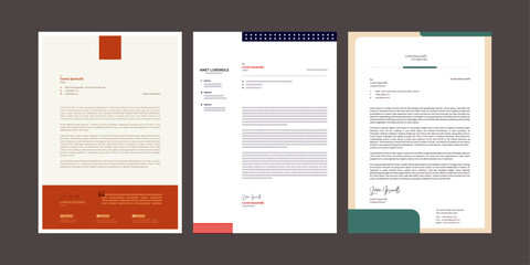 modern professional letterhead template design, company, office letterhead template design
